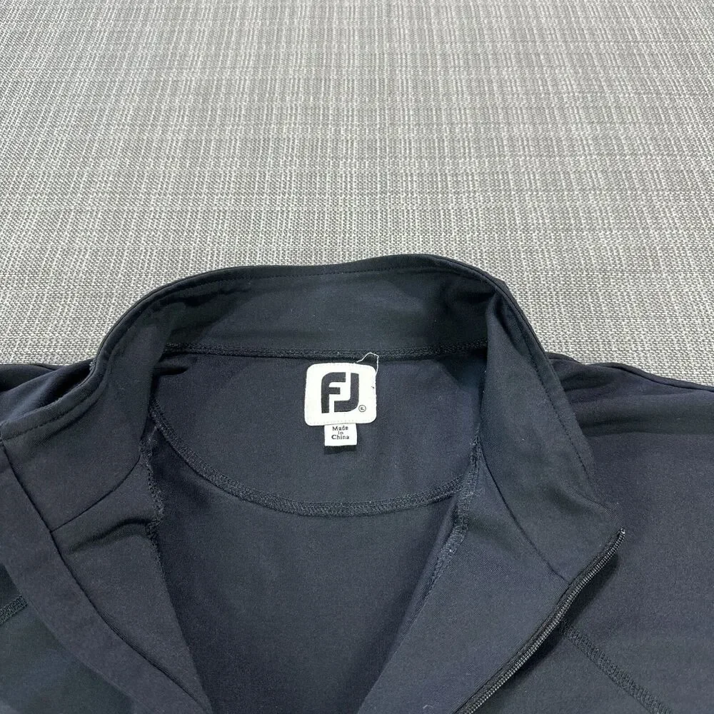 FootJoy Jacket Mens XL Black Lightweight Full Zip Outdoors‎ Golf Nylon Stretch